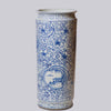 Cobalt Guild Home Decor Tall Blue and White Landscape Porcelain Umbrella Stand