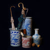 Cobalt Guild Home Decor Tall Blue and White Landscape Porcelain Umbrella Stand