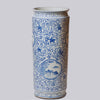 Cobalt Guild Home Decor Tall Blue and White Landscape Porcelain Umbrella Stand