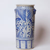 Cobalt Guild Home Decor Tall Blue and White River Fish Porcelain Umbrella Stand