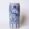 Cobalt Guild Home Decor Tall Blue and White River Fish Porcelain Umbrella Stand