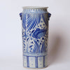 Cobalt Guild Home Decor Tall Blue and White River Fish Porcelain Umbrella Stand