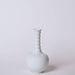 Cobalt Guild Home Decor White Porcelain Globe Vase with Ribbed Neck