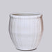 Cobalt Guild Home Decor White Porcelain Ribbed Planter