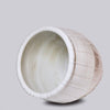 Cobalt Guild Home Decor White Porcelain Ribbed Planter