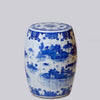 Cobalt Guild Home Decor "Willow Ware" Blue and White Porcelain Garden Seat