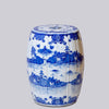 Cobalt Guild Home Decor "Willow Ware" Blue and White Porcelain Garden Seat