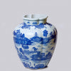 Cobalt Guild Home Decor "Willow Ware" Blue and White Porcelain Gourd Vase