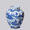Cobalt Guild Home Decor "Willow Ware" Blue and White Porcelain Gourd Vase