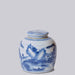 Cobalt Guild Home Decor Willow Ware Blue and White Porcelain Round Storage Jar