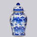 Cobalt Guild Home Decor Willow Ware Blue & White Porcelain Ribbed Jar