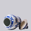 Cobalt Guild Home Decor Willow Ware Blue & White Porcelain Ribbed Jar