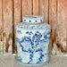 Cobalt Guild Home Decor Willow Ware-Inspired Blue and White Porcelain Canister