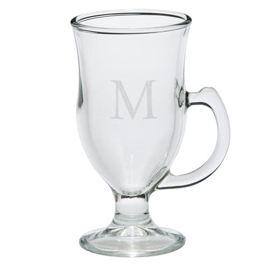 Creative Gifts Giftware 12 Glass Irish Coffee Mugs 8 Oz Cap, 6" H