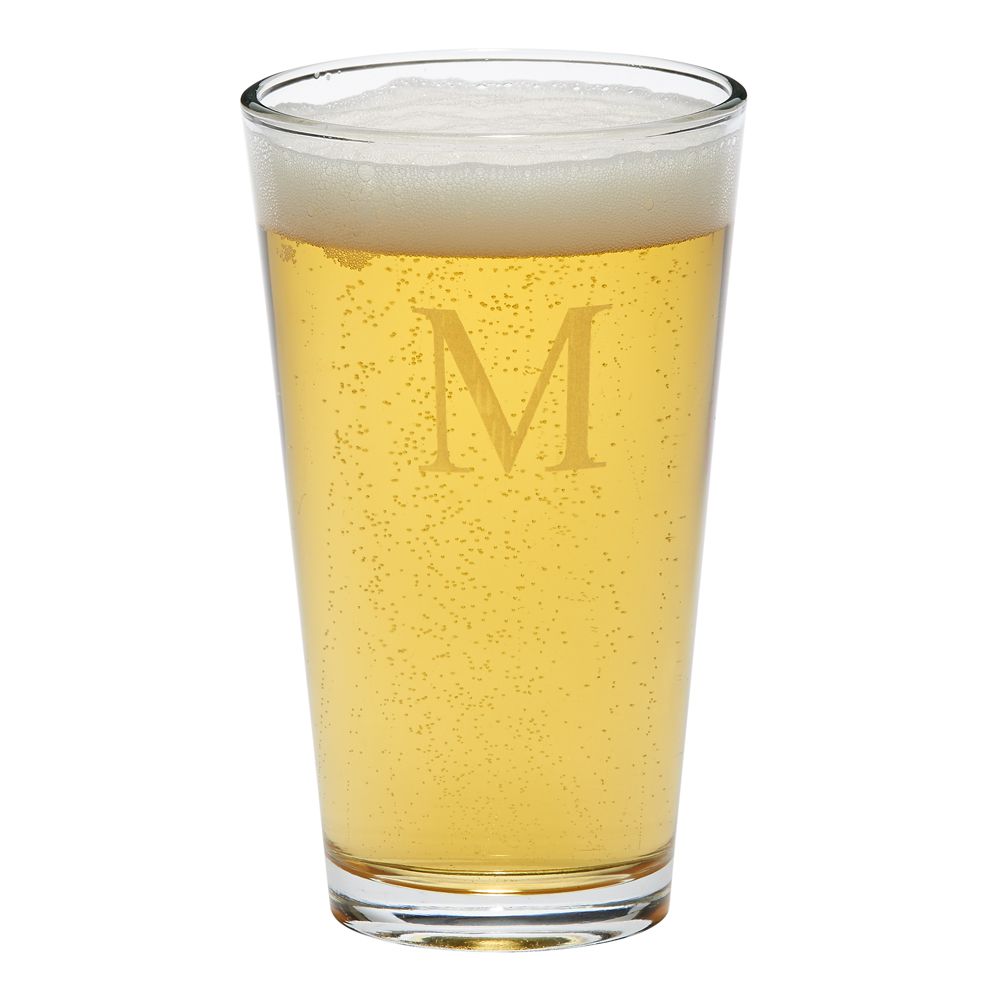 Creative Gifts Giftware 24 Pint Glasses 16 Oz Cap, 6" H