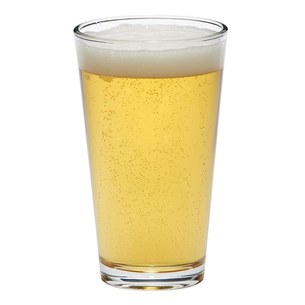 Creative Gifts Giftware 24 Pint Glasses 16 Oz Cap, 6" H