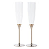 Creative Gifts Giftware "Gold Ring" Toasting Flutes, Pair, 10" H