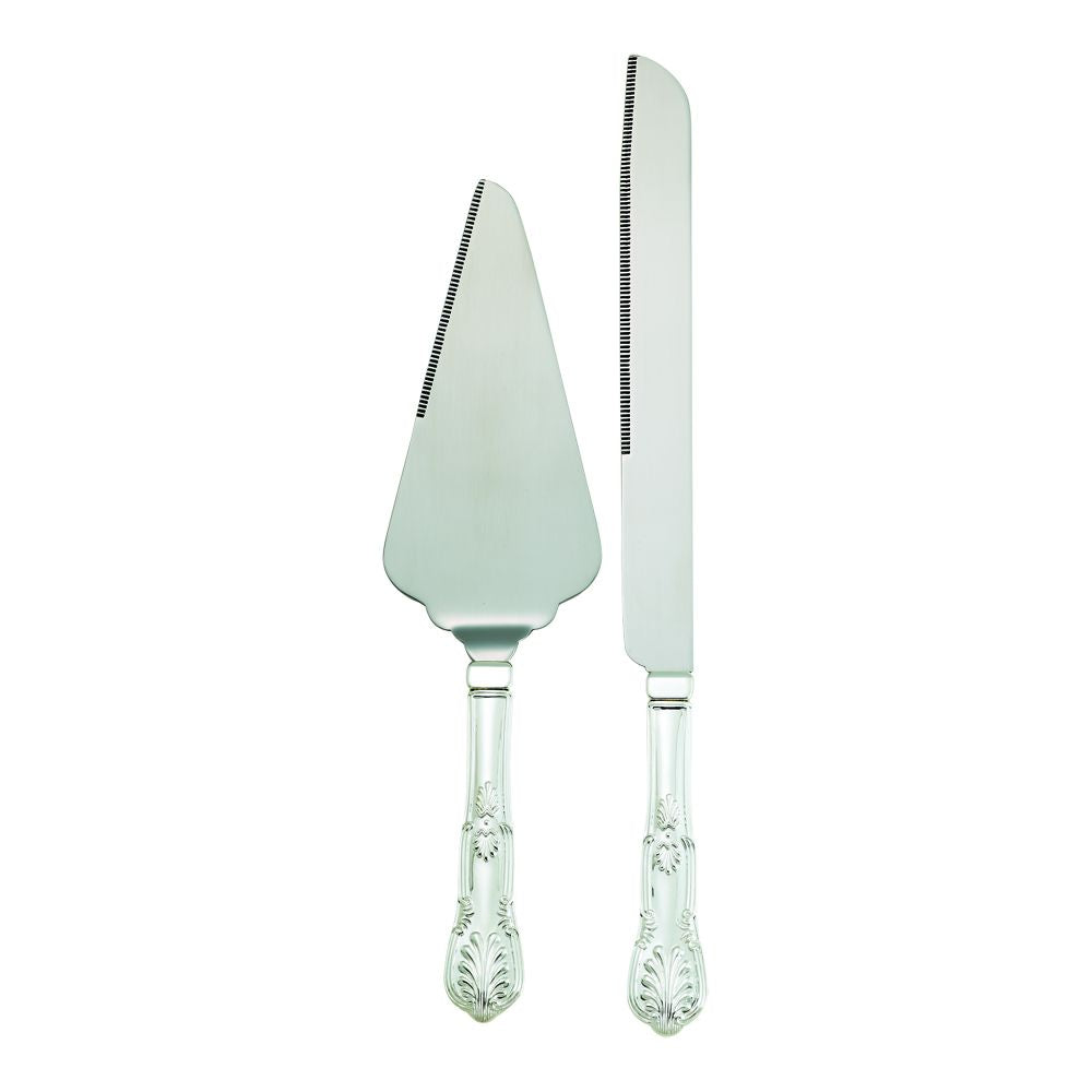 Creative Gifts Giftware Knife & Server Set With King's Pattern Handles