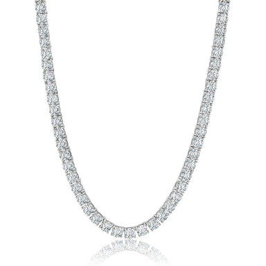 Crislu Jewelry CRISLU Classic Tennis Necklace Finished in Pure Platinum - 18"
