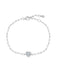 Crislu Jewelry Crislu Heart Shaped Bezel Set Paperclip Chain Bracelet Pure Platinum