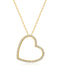 Crislu Jewelry Crislu Open Silhoutte Heart Necklace Finished in 18kt Yellow Gold