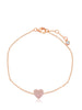 Crislu Jewelry Crislu Pave Heart Bracelet Finished in 18kt Rose Gold