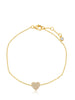Crislu Jewelry Crislu Pave Heart Bracelet Finished in 18kt Yellow Gold