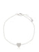Crislu Jewelry Crislu Pave Heart Bracelet Finished in Pure Platinum
