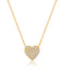 Crislu Jewelry Crislu Pave Heart Necklace Finished in 18kt Yellow Gold