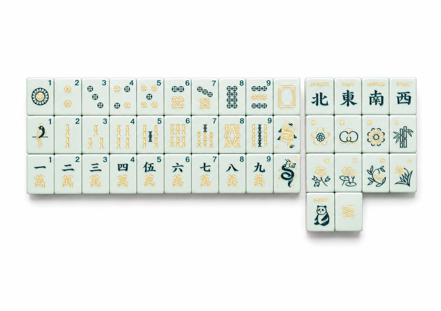 Tala Mahj - Tradewind Mahjong Tiles - Mint & Sea