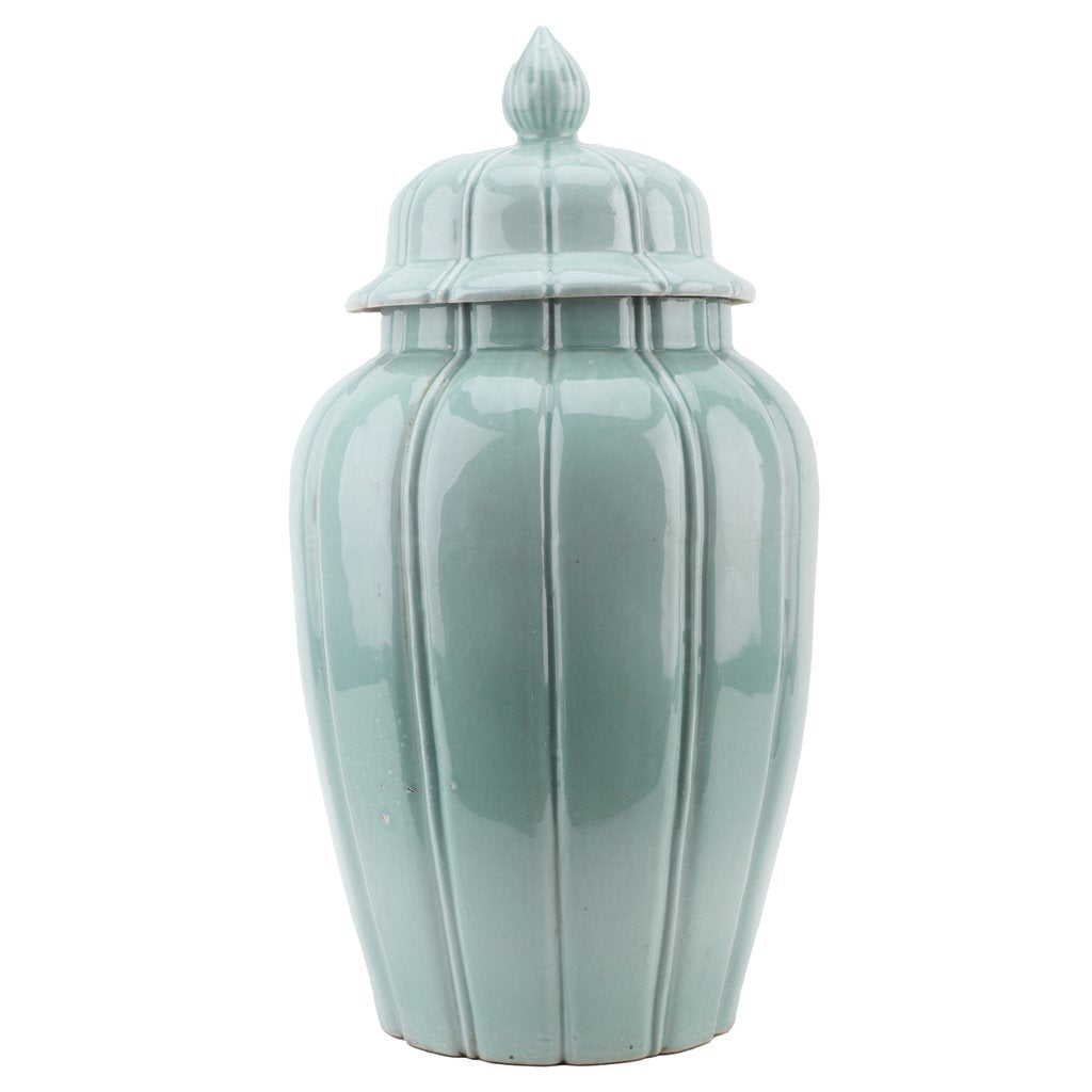 Danny's Fine Porcelain Home Decor Danny's Fine Porcelain 10.5L X 10.5W X 20H - CELEDON JAR ANTIQUE FINISH 50813