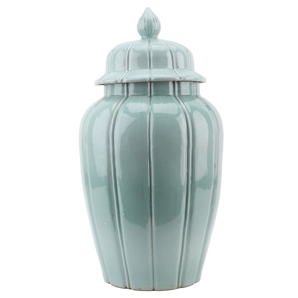 Danny's Fine Porcelain Home Decor Danny's Fine Porcelain 10.5L X 10.5W X 20H - CELEDON JAR ANTIQUE FINISH 50813