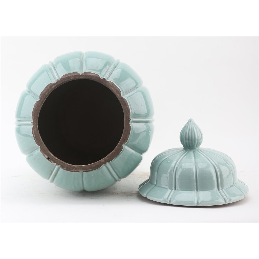 Danny's Fine Porcelain Home Decor Danny's Fine Porcelain 10.5L X 10.5W X 20H - CELEDON JAR ANTIQUE FINISH 50813