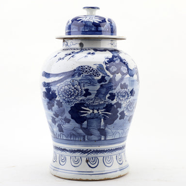 Danny's Fine Porcelain Home Decor Danny's Fine Porcelain 10.625L X 10.625W X 17.25H - TEMPLE JAR - BIRD & FLORAL 50872