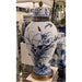 Danny's Fine Porcelain Home Decor Danny's Fine Porcelain 10L X 10W X 23H ROUND JAR WITH BRONZE- BLUE AND WHITE WITH REAL GOLD GLAZE 60320
