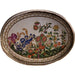 Danny's Fine Porcelain Home Decor Danny's Fine Porcelain 10L X 7.5W X 2H PORCELAIN OVAL TRAY WITH BRONZE ORMOLU - WILDBREEZE 14063