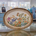 Danny's Fine Porcelain Home Decor Danny's Fine Porcelain 10L X 7.5W X 2H PORCELAIN OVAL TRAY WITH BRONZE ORMOLU - WILDBREEZE 14063