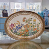 Danny's Fine Porcelain Home Decor Danny's Fine Porcelain 10L X 7.5W X 2H PORCELAIN OVAL TRAY WITH BRONZE ORMOLU - WILDBREEZE 14063