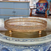 Danny's Fine Porcelain Home Decor Danny's Fine Porcelain 10L X 7.5W X 2H PORCELAIN OVAL TRAY WITH BRONZE ORMOLU - WILDBREEZE 14063