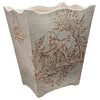 Danny's Fine Porcelain Home Decor Danny's Fine Porcelain 10Lx7wx12H Wastebasket - Celadon Lampas 13637