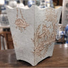 Danny's Fine Porcelain Home Decor Danny's Fine Porcelain 10Lx7wx12H Wastebasket - Celadon Lampas 13637