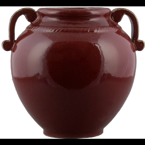 Danny's Fine Porcelain Home Decor Danny's Fine Porcelain 12" Red Round Handled Vase