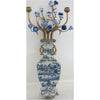 Danny's Fine Porcelain Home Decor Danny's Fine Porcelain 12L X 3.5W X 28H Wall Hanging Vase with Candle Cups Blue Willow 60997