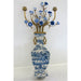 Danny's Fine Porcelain Home Decor Danny's Fine Porcelain 12L X 3.5W X 28H Wall Hanging Vase with Candle Cups Blue Willow 60997