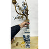 Danny's Fine Porcelain Home Decor Danny's Fine Porcelain 12L X 3.5W X 28H Wall Hanging Vase with Candle Cups Blue Willow 60997