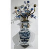 Danny's Fine Porcelain Home Decor Danny's Fine Porcelain 12L X 3.5W X 28H Wall Hanging Vase with Candle Cups Blue Willow 60997