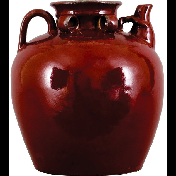 Danny's Fine Porcelain Home Decor Danny's Fine Porcelain 12x13h Large Tea Jar W/ Stand - Red