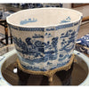 Danny's Fine Porcelain Home Decor Danny's Fine Porcelain 14.5x11x9.5 Porcelain Planter With Bronze Accent - Blue Willow 14080