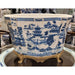 Danny's Fine Porcelain Home Decor Danny's Fine Porcelain 14.5x11x9.5 Porcelain Planter With Bronze Accent - Blue Willow 14080