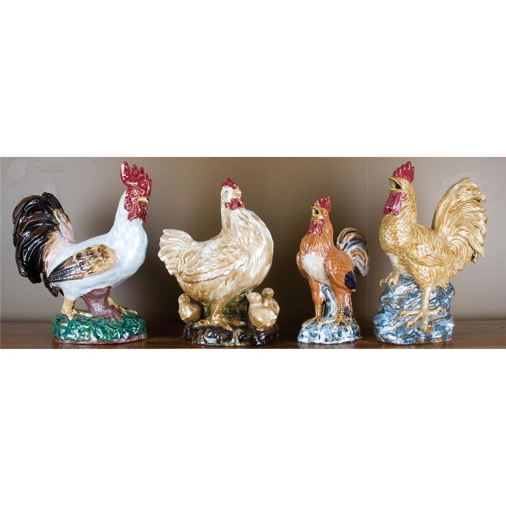 Danny's Fine Porcelain Home Decor Danny's Fine Porcelain 14" White Hen and Chickens